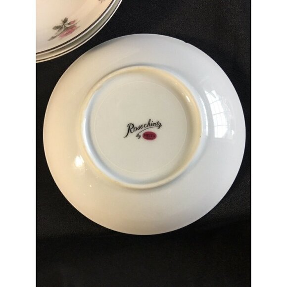 3 Pink Rose Chintz Berry Fruit Bowls Rosechintz By Meito Japan Dishes Porcelain - Picture 3 of 5